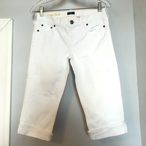 J Crew White Matchstick Cropped Jeans
